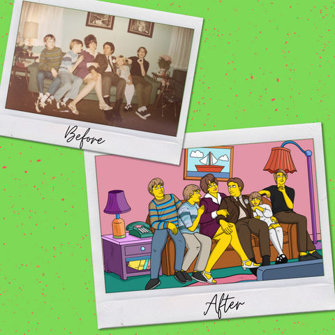 Personalized Humorous Simpsons-Style Prints